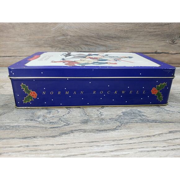 1996 Norman Rockwell Limited Edition Snickers Candy Bar Christmas Tin Empty - Picture 6 of 10